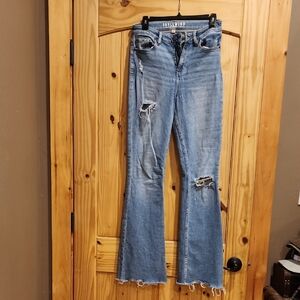 Idyllwind Light Blue Distressed Flare Jeans